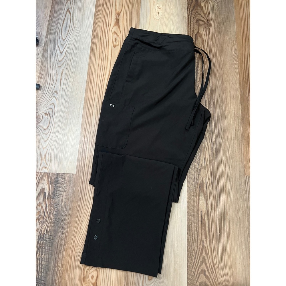 Barco One 5205 Womens 4 Pocket Cargo Track Scrub Pants XL Straight Snap Leg
